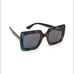 Multicolored GG Square Oversized Sunglasses